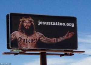 One of the Jesustattoo.org billboards in Texas (I'm a native Texan, by the way)