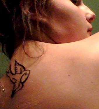 My daughter's tattoo, which has come to have significant spiritual meaning to me as a mother.