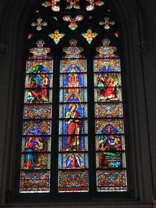 Stained glass in St. Patrick's Cathedral, NYC 